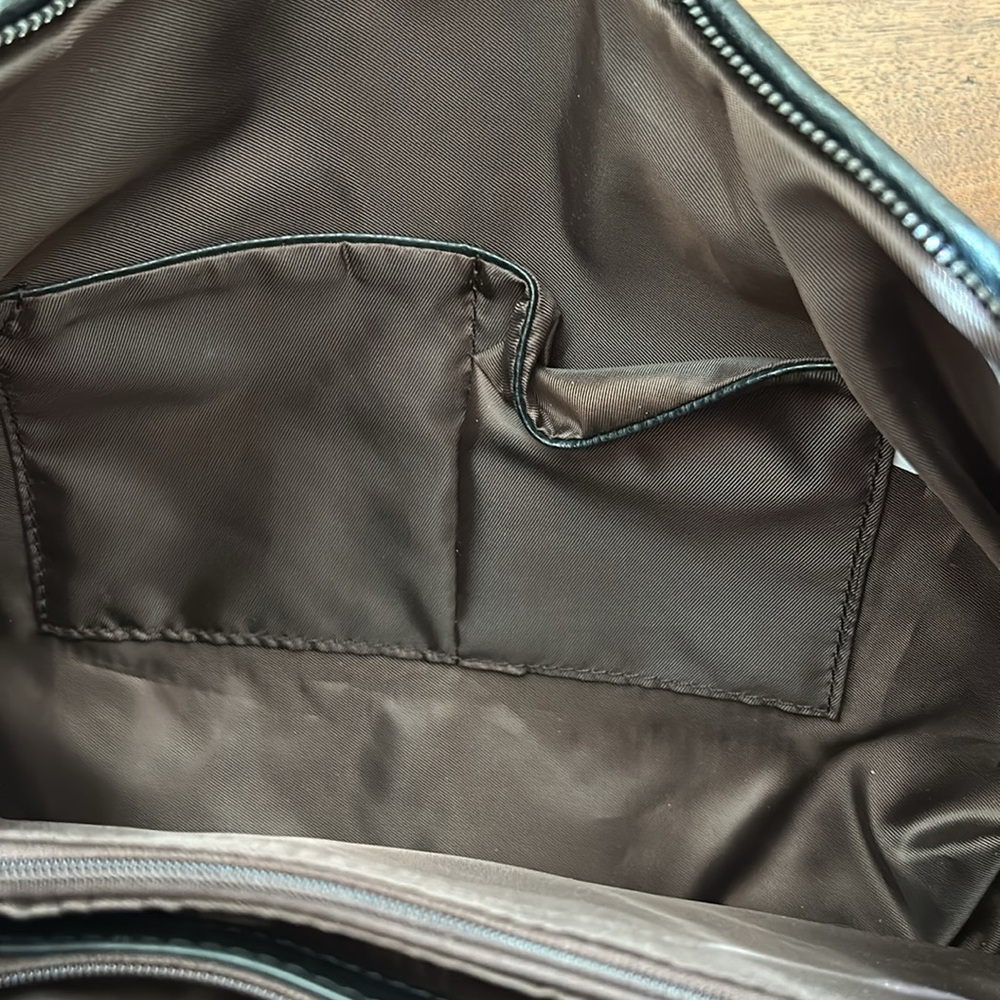 NEW Woven Leather Bag.   Black Bottega Veneta Style Vegan Leather Hobo Bag - Picture 4 of 5